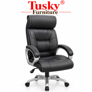 Premium Black Leather Executive Office Chair