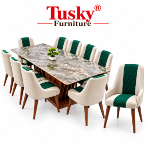 Premium 8 Seater Marble Dining Table - Image 1